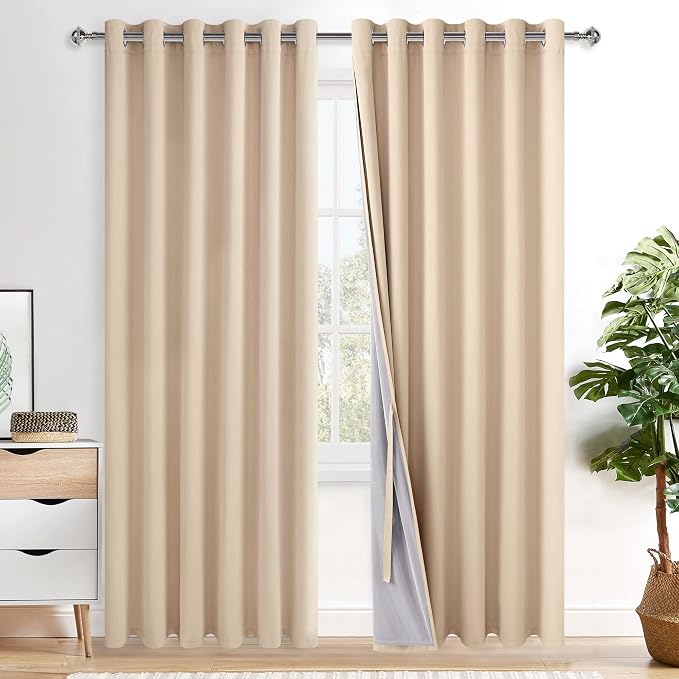XWZO Full Shading Blackout Curtains 84 Inches Length by XWZO