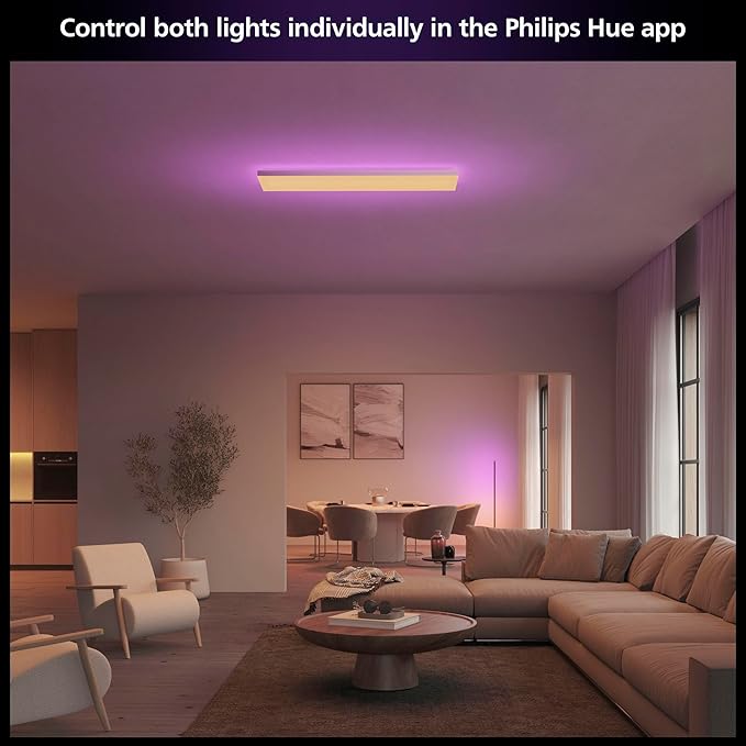 Philips Hue Datura Smart Ceiling Panel (Rectangular 11.81in x 47.24in) White & Color Light, Bluetooth Compatible,Voice Control with Alexa, Apple Home & Google Assistant