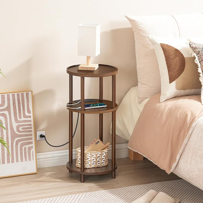 HOOBRO Set of 2 Small Round Side Tables - Image 9