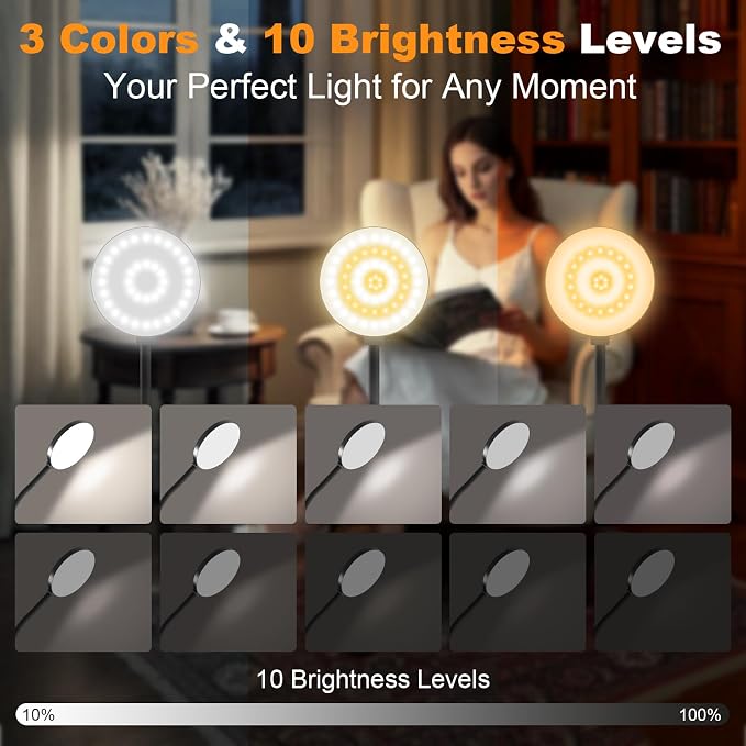 Rechargeable Clip on Light for Bed, 61 LED Cordless Reading Lamp - Image 2