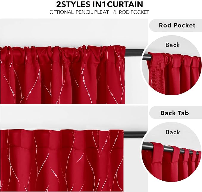 Deconovo Blackout Back Tab Curtains - Image 4