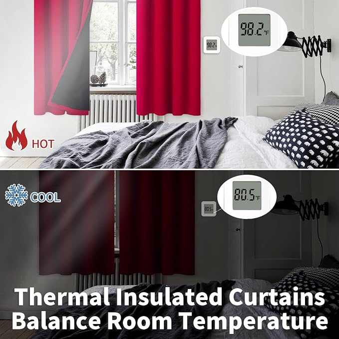BGment Christmas 100% Blackout Curtains Thermal Insulated - Image 4