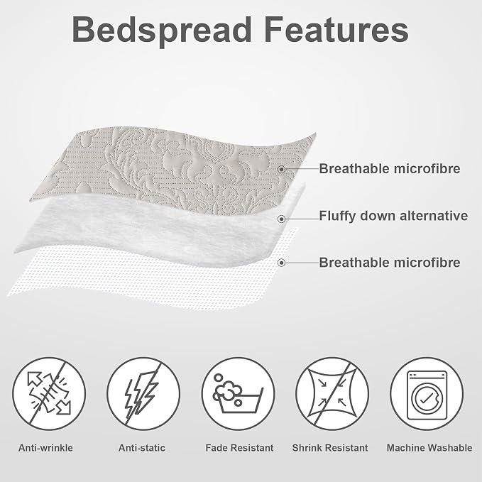 Hansleep Cream Quilt King Size - Image 3