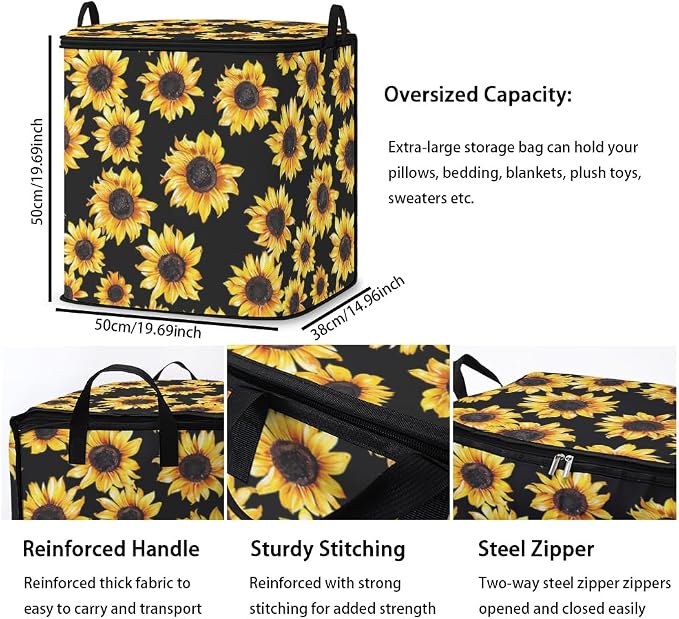 2pcs blanket storage bag for under bed, closet organizers 95L | clothing - Image 3