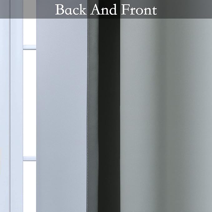 SimpleHome Ombre Grey to Grey White Curtains - Image 6