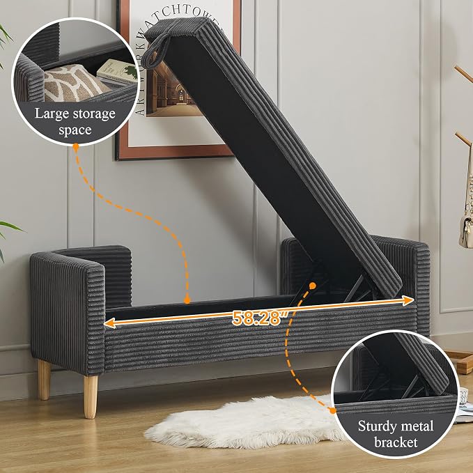 Storage Bench, End of Bed Bench - Image 5