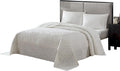 Beatrice Home Fashions Wedding Ring Queen Cotton Chenille Bedspread, Ivory | by BeatriceHomeFashions
