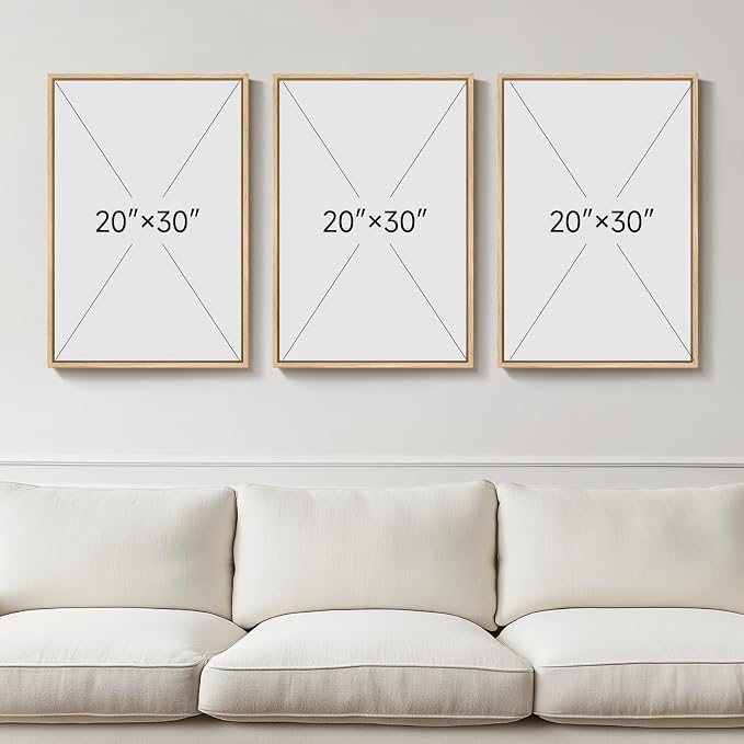 Large Framed Abstract Wall Art, 20x30 In, Canvas prints, wood frame, Minimalist - Image 3