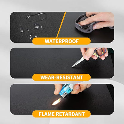 AC 110V Heated Floor Mat for Foot, Carbon Crystal Heating Pad, Electric Heated Foot Warmers for Office, Home (Black)