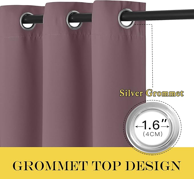 NICETOWN Blackout Living Room Curtain 108 inches Long - Image 3
