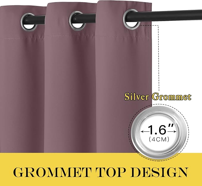 NICETOWN Room Darkening Short Curtain 54 inches Long - Image 4