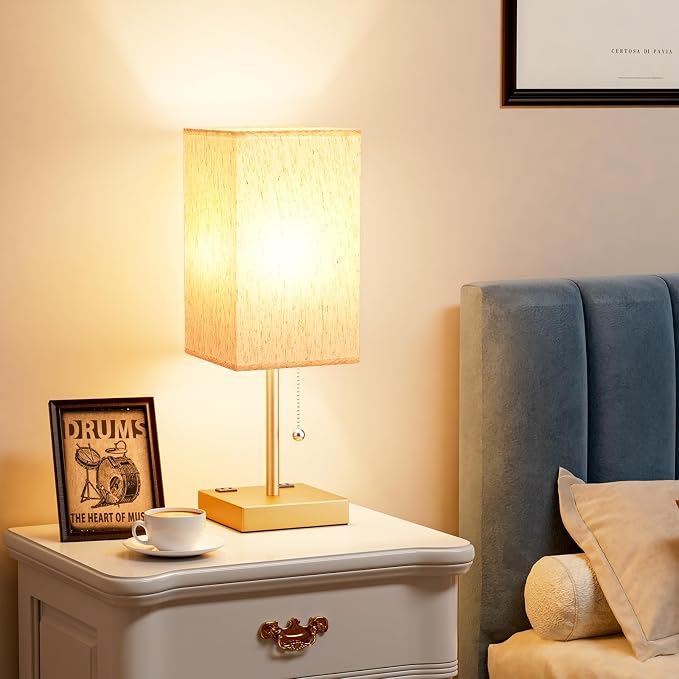 Gold Bedside Lamp for Bedroom - Image 7