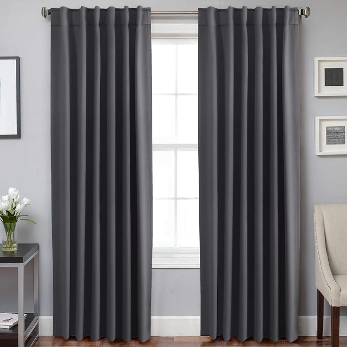 H.VERSAILTEX Blackout Curtains Thermal Insulated Window Treatment Panels Room by HVERSAILTEX