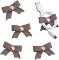5 Pack Cord Organizer, Bow Cord Keeper, Cable Organizer USB holder, Leather by SenseAGE
