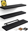 BAYKA Black Floating Shelves 35.4in, Wall Mounted by Bayka