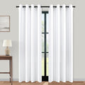 KOUFALL White Curtains 90 Inches Long by KOUFALL