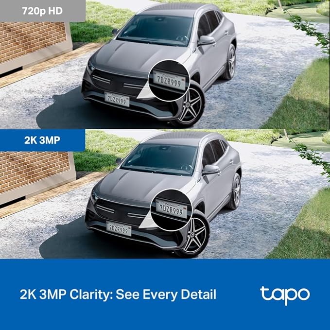 Tapo 2K Indoor/Outdoor Pan/Tilt Wired Security Camera - Baby Monitoring, Person & Baby Cry Detection, 360° Motion Tracking, Night Vision, No-Subscription Local Storage or Optional Cloud, C217 (2-Pack)