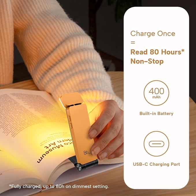 86lux Book Light, Rechargeable Reading Lights - Image 5