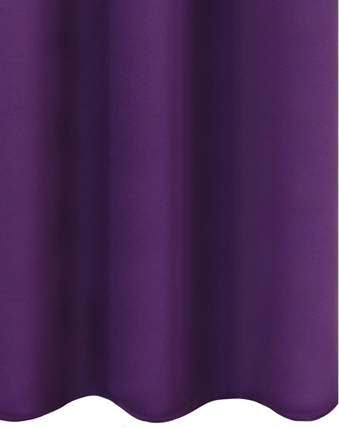 Purple Blackout Curtains/52 x 45 Inch Length Kids Curtains/Set of 2 Panels - Image 8