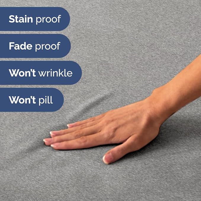 RV Short Queen Sheet Set 60 X 75 - 4 Piece RV Short Queen Bed Sheets - Soft, Breathable & Cooling - Designed for Bunks, Trailers & Campers - Fits 8” to 12" Mattress - Luxury Bedding - Heathered Grey