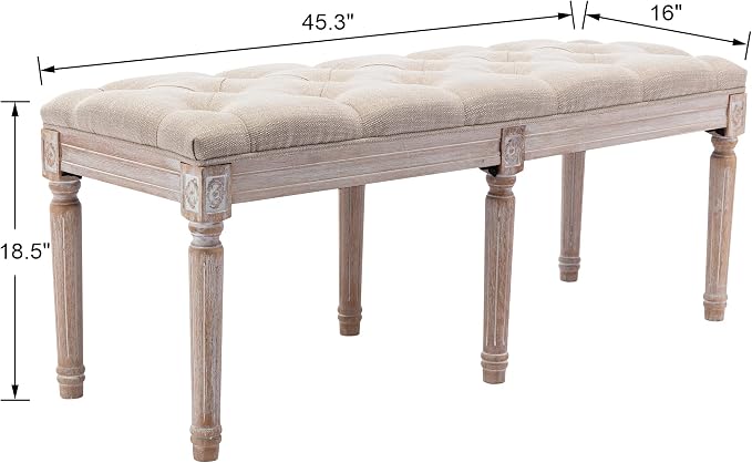chairus Fabric Upholstered Dining Bench - Image 2