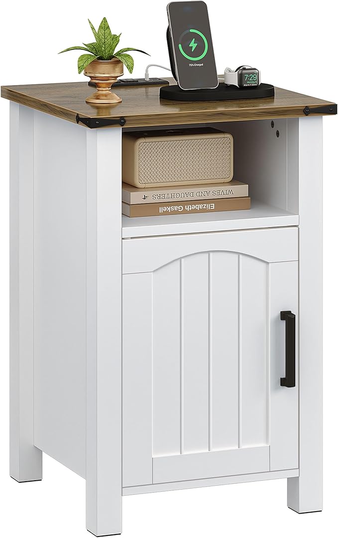 Decofy Farmhouse Nightstand by Decofy