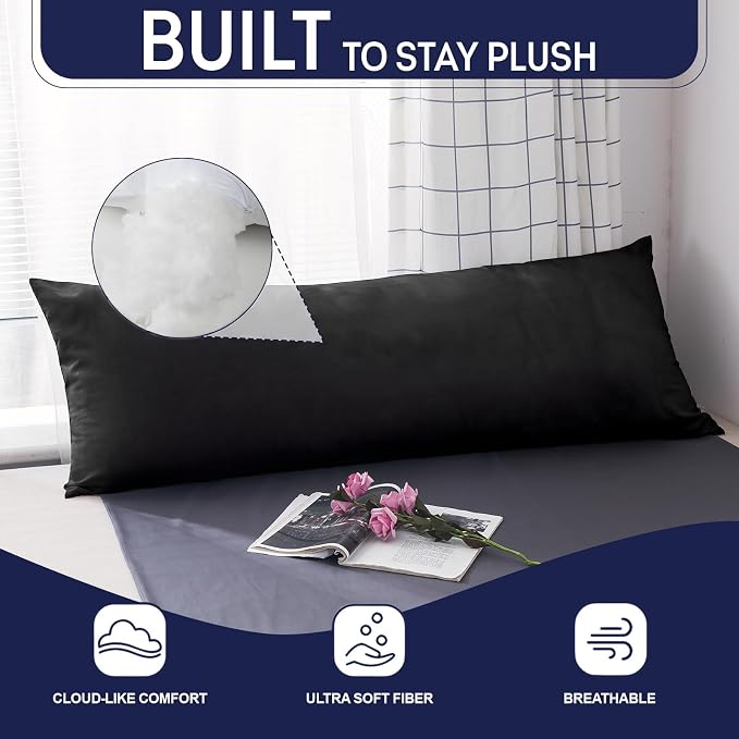 DOWNCOOL Large Body Pillow Insert- Breathable Full Body Pillow - Image 3