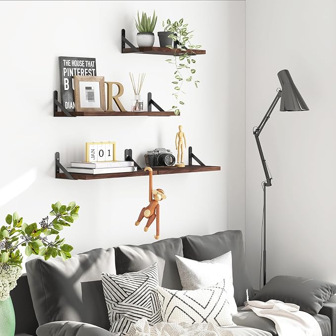 YGEOMER 4 Different Sizes Floating Shelves - Image 5