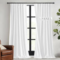 RYB HOME White Velvet Curtains 108 inch, 2 Layers Room Darkening Window Curtains by RYBHOME