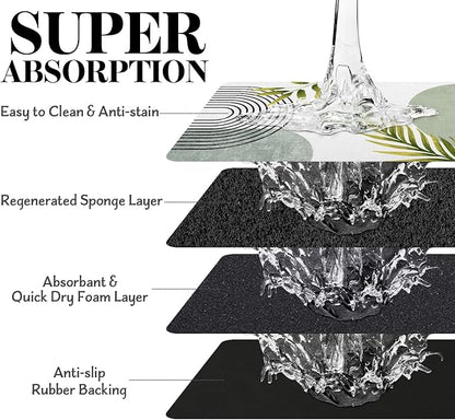 Dog Food Mats for Floors, Absorbent Dog Bowl Mat for Food and Water Dispenser Mat, Quick Dry Cat Food Mat Pet Supplies