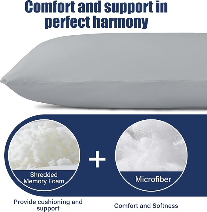 SHOUREN Large Body Pillow, Long Bed Pillow - Image 2