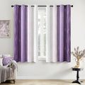 MIULEE Purple and Greyish White Ombre Blackout Curtains 52Wx54L Set of 2 | Full by MIULEE