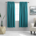 Teal Room Darkening Curtain Panels by DONREN