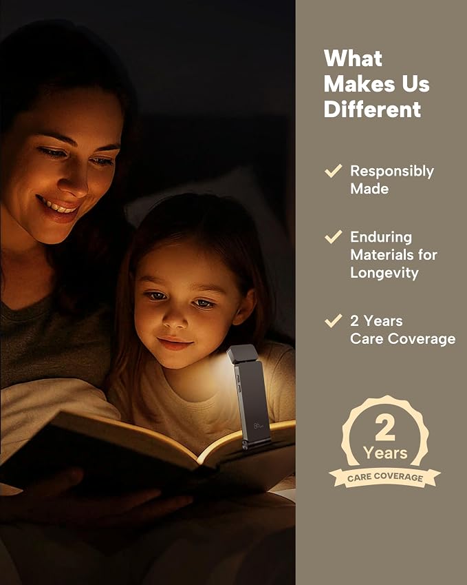 86lux Book Light, Rechargeable Clip-On LED Reading Light - Image 7