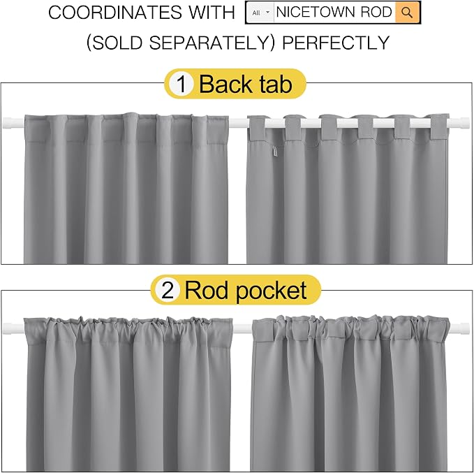 NICETOWN Blackout Curtain Panels - Image 3