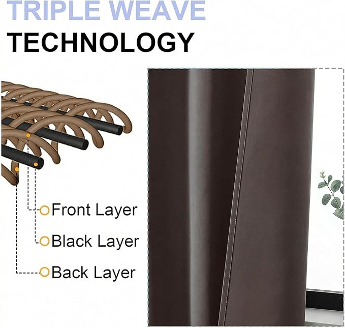 Simplebrand Chocolate Blackout Curtains - Image 5