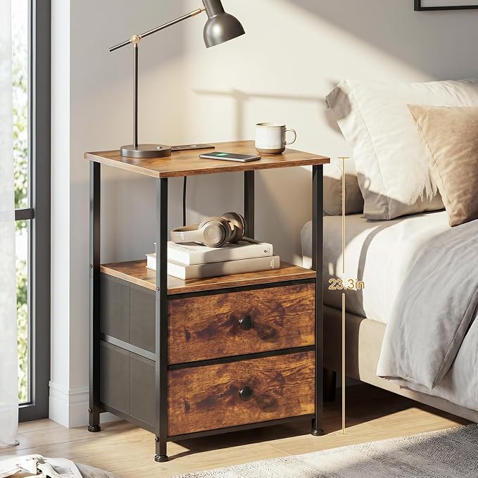 Night Stand, Nightstands Set of 2 - Image 2