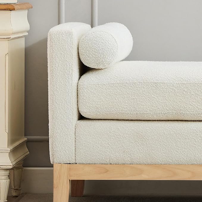 KEIKI Oversize Boucle Bench Ottoman - Image 8