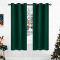 COSVIYA Grommet Room Darkening Dark Green Curtains 63 inch Long by COSVIYA