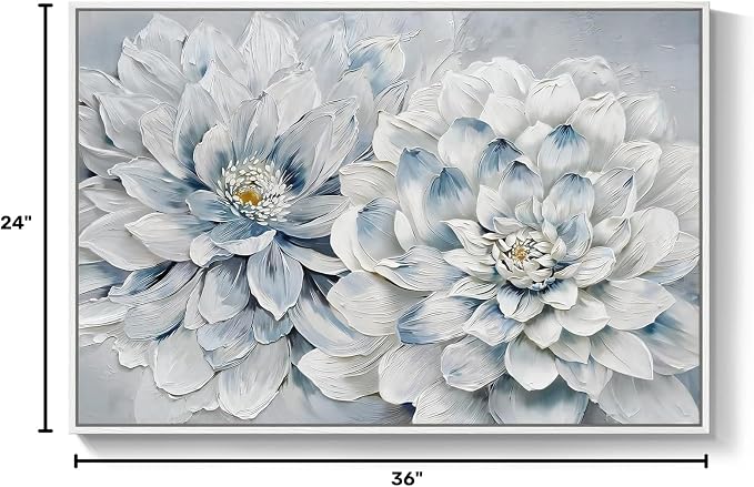 Framed Floral Wall Art, Modern Botanical Canvas Prints Artwork - Image 10