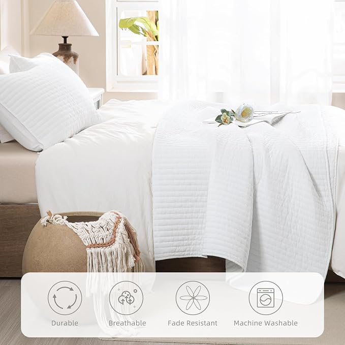 Lady Ann Oversized King Quilt 120x120, Lightweight & Soft Farmhouse Coverlet - Image 4