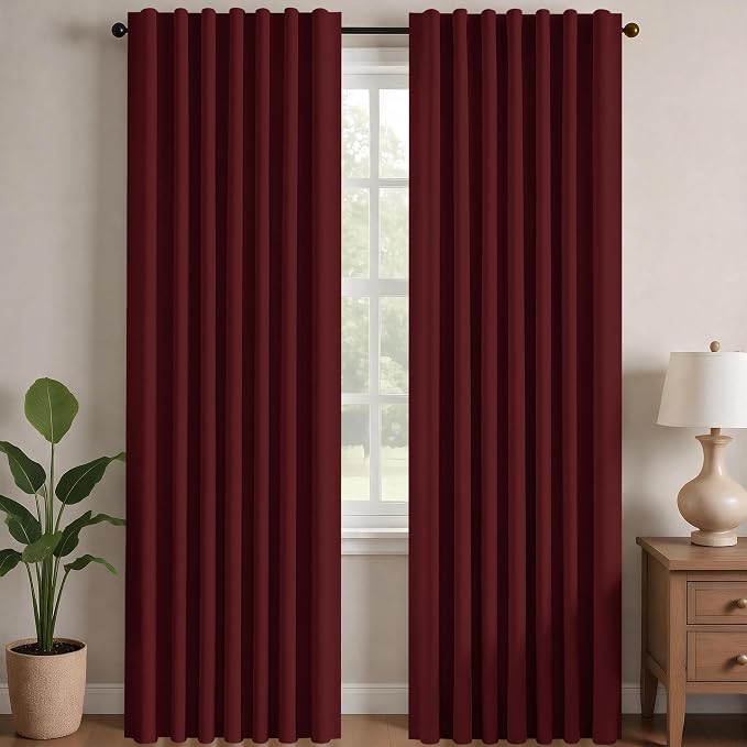 Deconovo Rod Pocket and Back Tab Curtains Thermal Insulated Window Draperies by Unknown
