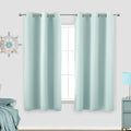 Mint/Seafoam Green Curtains for Bedroom 2 Panels Set, Retro Blackout Grommet by KOUFALL