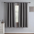 IGEMAEVE Blackout Curtains for Bedroom Grommets Light Grey 52" W x 72" L | by IGEMAEVE