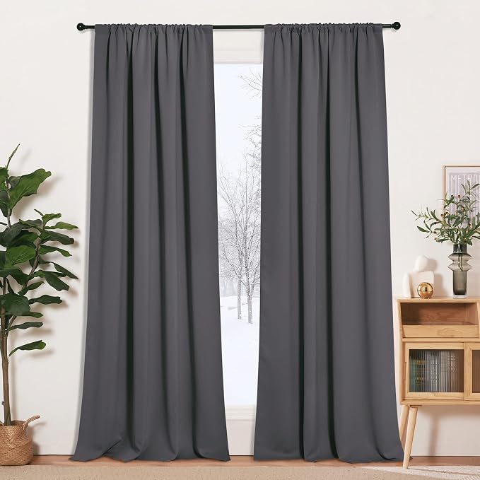 RYB HOME Blackout Curtains for Bedroom Living Dining Room 102 inches Long | by RYBHOME