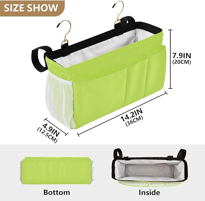 DOMIKING Neon Yellow Bedside Caddy - Image 4