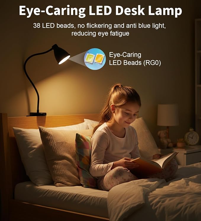 BOHON No Install Bedside Reading Light, Clip-Free Wall Mounted Lamp Black | 5 - Image 5