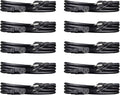 Amazon Basics PC Power Cord, 6 feet, 10-Pack, AC Power Cord for Monitor, Computer, TV, 3 Prong, 18 AWG, 125 Volts, Black