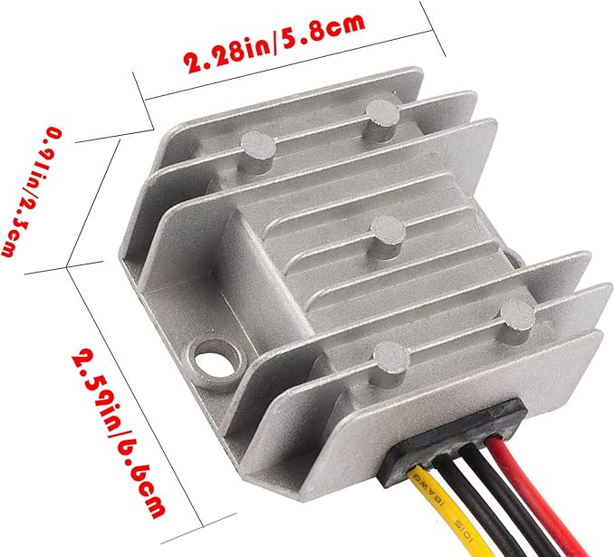 MGGi DC 8V-40V to 12V 3A 36W, Boost Converter Voltage Regulator, Step Down Step Up Power Adapter Voltage Booster, Reducer Waterproof Module Transformer for Golf Cart Club Car Truck Vehicle