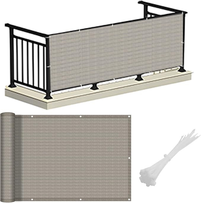 LOVE STORY 3.3' x 19.7' Balcony Privacy Screen Cover, 95% UV Block, Fence Cover by LOVESTORY
